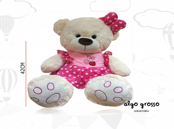 OSA VESTIDA CON MOÑO SENTADA 35CM art.5343