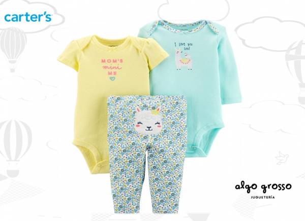 SET 3 PIEZAS TALLE 18M - BODYS Y PANTALON LLAMA art.17645810