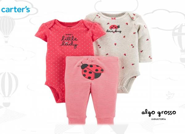 SET 3 PIEZAS TALLE 12M - BODYS Y PANTALÓN VAQUITA DE SAN ANTONIO art.17646410