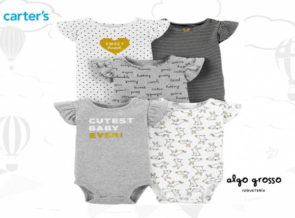 PACK TALLE 12M - 5 BODYS CON VOLADOS art.1H357210