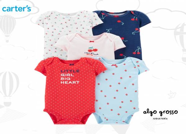 PACK 5 BODYS MANGA CORTA CEREZAS art.1H357310