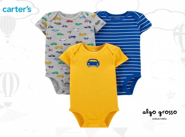 PACK TALLE 12M - 3 BODYS MANGA CORTA AUTO art.1H542210