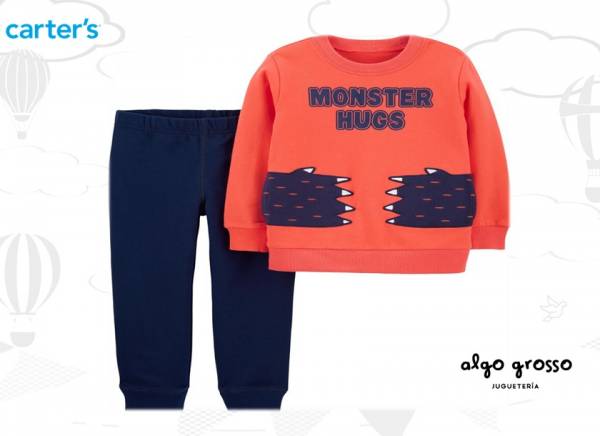 SET 2 PIEZAS BUZO Y JOGGING MONSTRUOS TALLE 3 AÑOS art.2H359210