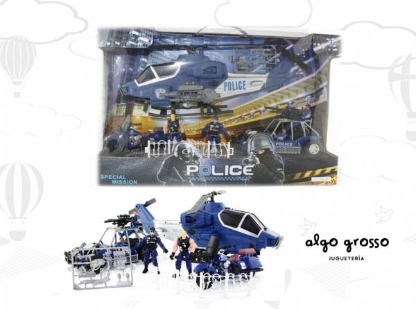 PLAYSET POLICIA VEHICULOS SPECIAL MISSION POLICE GRANDE art.99343