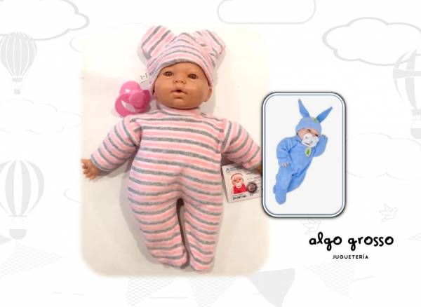 BEBE NINA/NINO SOFT CON GORRO Y CHUPETE CASITA DE MUÑECAS art.129