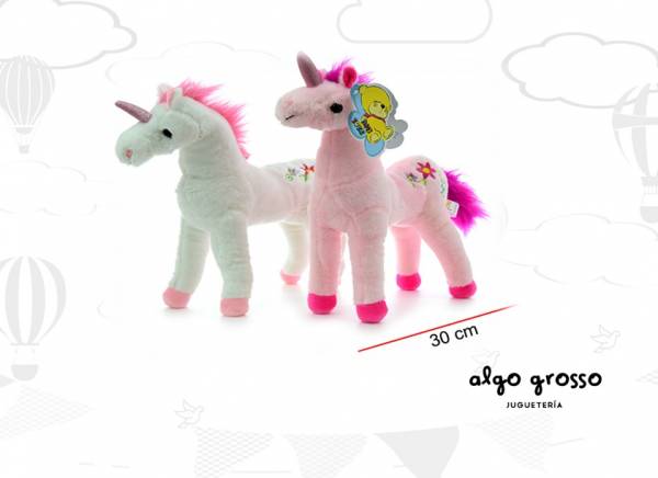 UNICORNIO PARADO PELUCHE 30CM art.B6182
