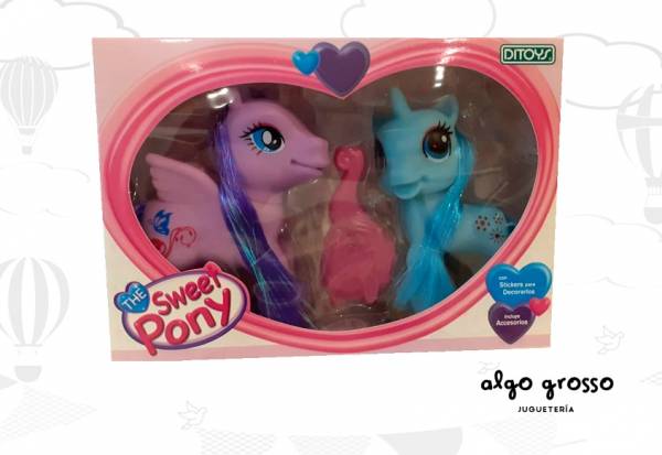 THE SWEET PONY 2 FIGURAS PARA DECORAR+ACCESORIOS art.1995