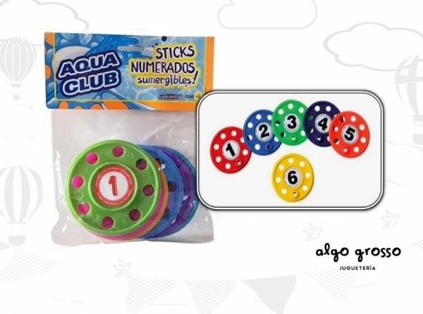 AQUA CLUB DISCOS NUMERADOS SUMERGIBLES art.8923