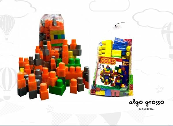 BLOQUES 150 PIEZAS EN BOLSA SUPER BLOCKS art.2023