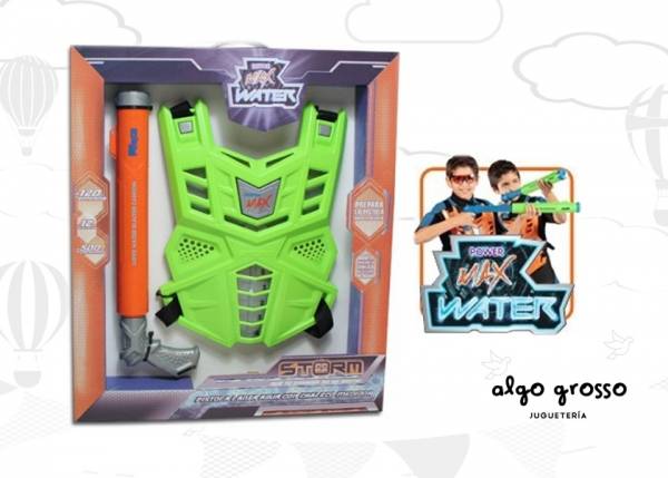 CHALECO+PISTOLA POWER MAX WATER STORM art.137
