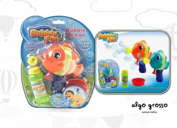 BURBUJERO BUBBLE FUN OCEAN PEZ CON GATILLO art.99479