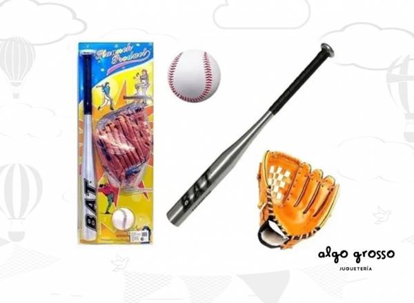 SET BEISBOL BATE DE METAL EN BLISTER art.AN8427