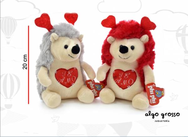 PUERCO ESPIN CON CORAZON 20CM art.7947