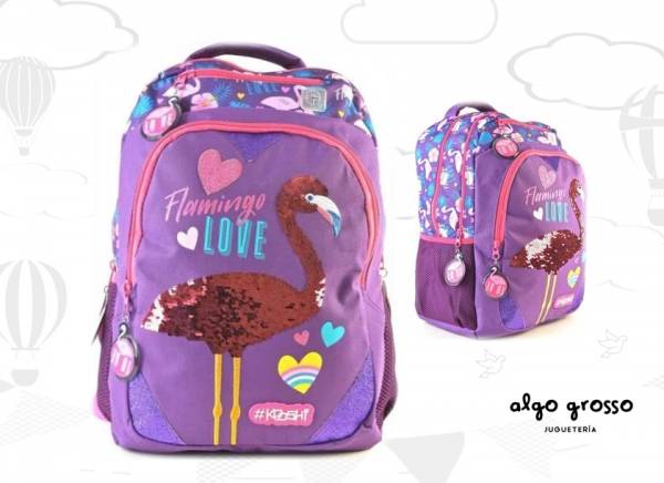 MOCHILA KOOSHI FLAMENCO COLGANTE 17" 2 CIERRES art.91335