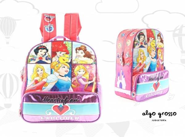 MOCHILA PRINCESAS COLGANTE 16¨ 1 CIERRE art.81252