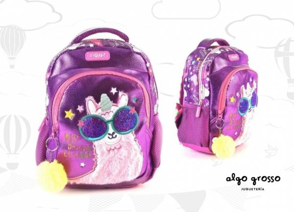 MOCHILA KOOSHI LLAMA COLGANTE 12" 1 CIERRE +LLAVERO art.91342