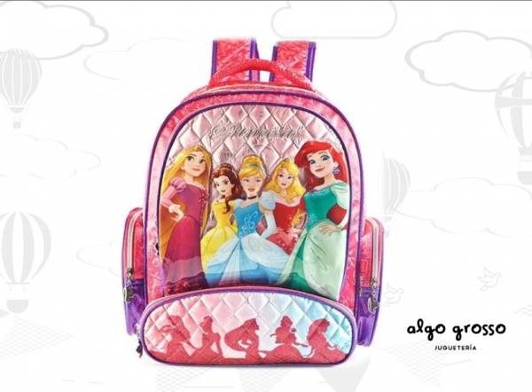 MOCHILA PRINCESAS DISNEY COLGANTE 17" art.80257