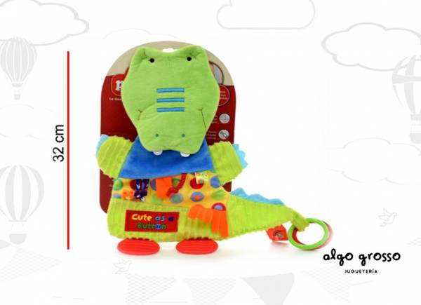 COCODRILO MANTA DE APEGO CON ACTIVIDADES art.8686
