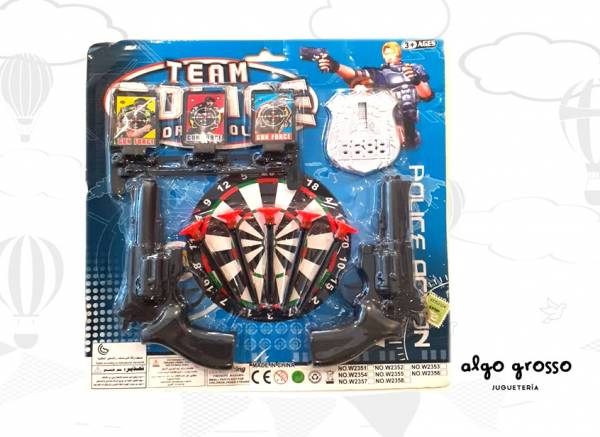 SET 2 PISTOLAS + ACCESORIOS TEAM POLICE art.W2355