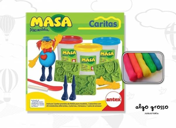 MASA CARITAS 3 POTES + ACCESORIOS art.2112