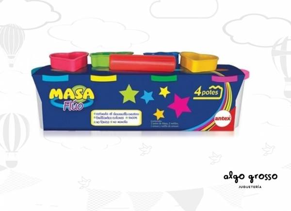 MASA FLUO SET 4 POTES + ACCESORIOS art.2145