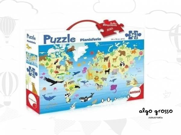 PUZZLE JUEGO PLANISFERIO 36 PIEZAS art.1243