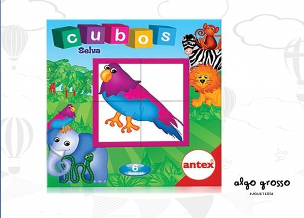 CUBOS SELVA 6 PUZZLE 4 PIEZAS art.1273