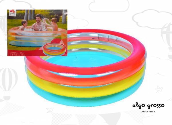 PILETA 3 ANILLOS TRANSPARENTE 187X50CM JILONG art.17395