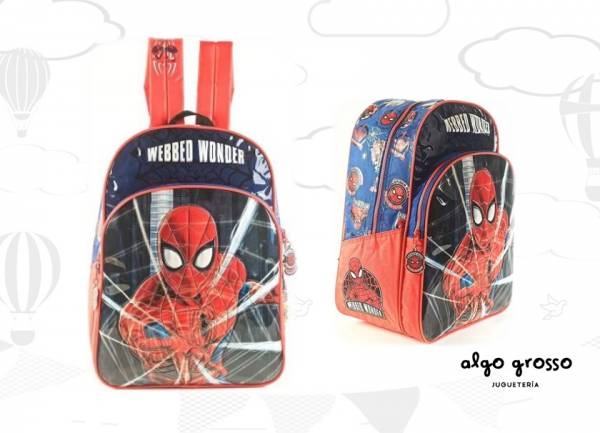 MOCHILA COLGANTE 16" SPIDERMAN 2 CIERRES art.62302