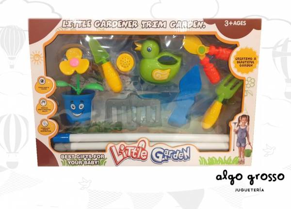 SET JARDINERIA LITTLE GARDEN CON ACCESORIOS art.NL3515-8209