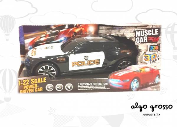 AUTO MUSCLE CAR SALVA OBSTACULOS CON LUZ Y SONIDO art.D-1332193