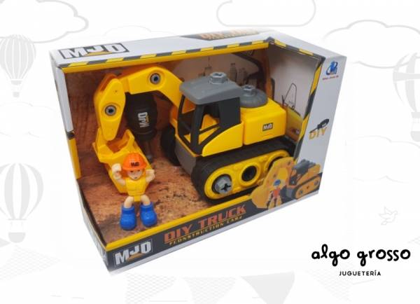 MAQUINA CONSTRUCCION + FIGURA Y ACCESORIOS DIY TRUCK art.162670