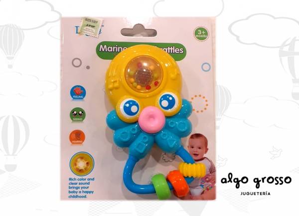 SONAJERO PULPO LUZ Y SONIDO art.WD3731C