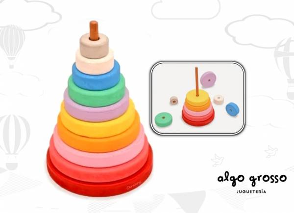 TORRE APILABLE MADERA COLORES 22CM