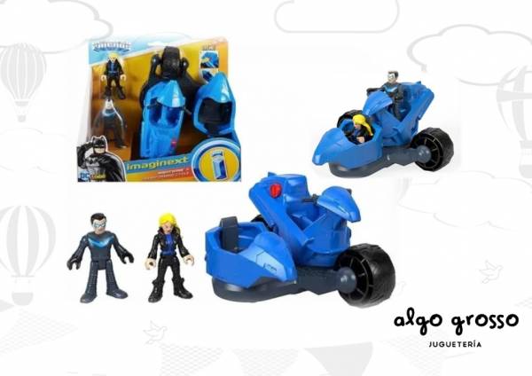 DC SUPER FRIENDS NIGHTWING Y MOTO TRANSFORMABLE IMAGINEXT art.M5649