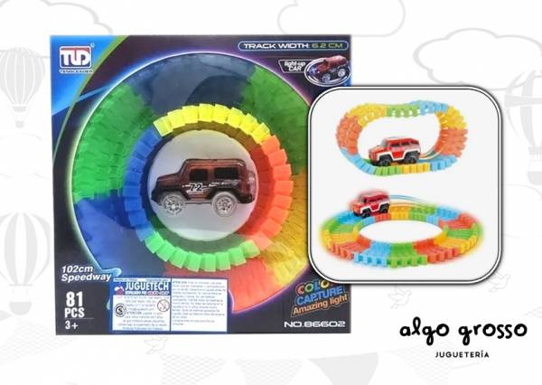 PISTA MAGIC TRACKS GLOW 81 PIEZAS art.86602/6414
