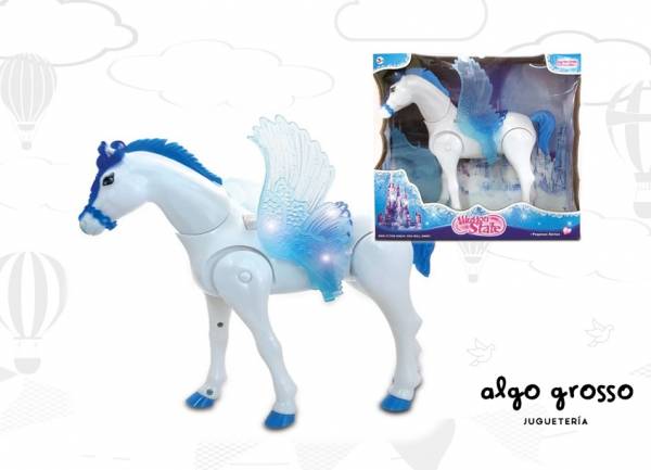 CABALLO PEGASO CON MOVIMIENTO LUZ Y SONIDO art.232A/6382