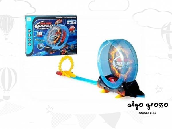 PISTA RULO Y 1 AUTO RAPID WORLD 19 PIEZAS art.ANK4121