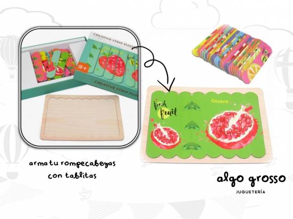 PUZZLE TIRA CREATIVA DE MADERA 32 PIEZAS art.58320