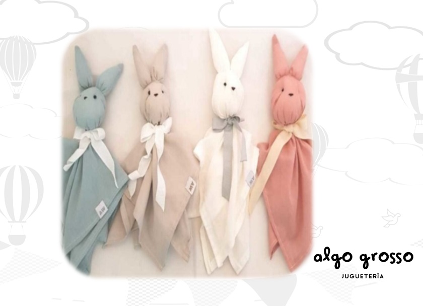 MANTITA DE APEGO GASA CONEJO GRANDE – Algo Grosso – Juguetería