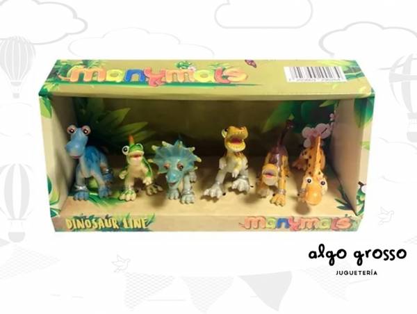 DINOSAURIOS MANYMALS CAJA DE 6 UNIDADES art.W2902/6