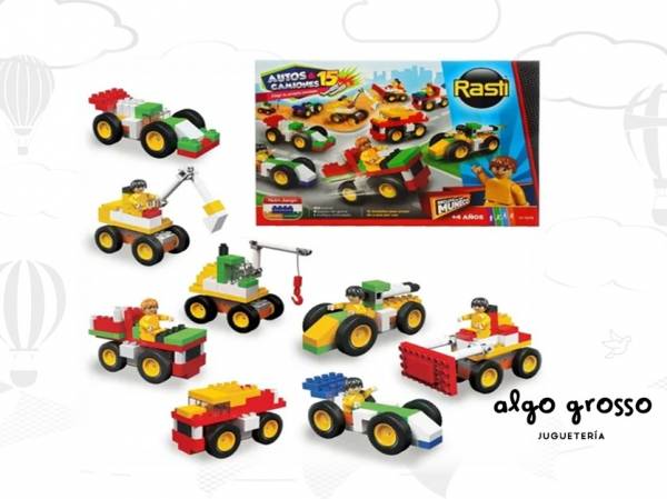 RASTI AUTOS Y CAMIONES 15 100 PIEZAS art.1079