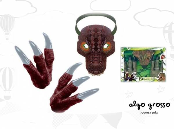 SET DE GARRA Y MASCARA DINOSAURIO art.NT-202