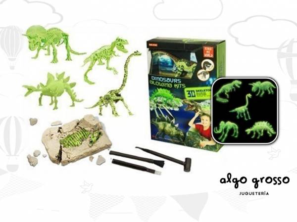 KIT EXCAVACION 3D GLOW CON DINOSAURIO art.JM-360
