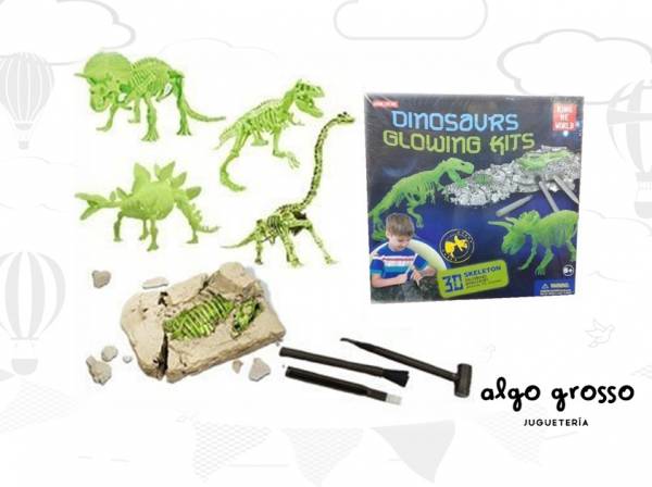 KIT EXCAVACION GLOW DINOSAURIO BRILLA OSCURIDAD art.JM-350