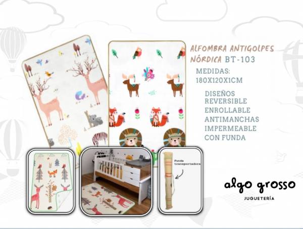ALFOMBRA INFANTIL REVERSIBLE NORDICA art.BT-103