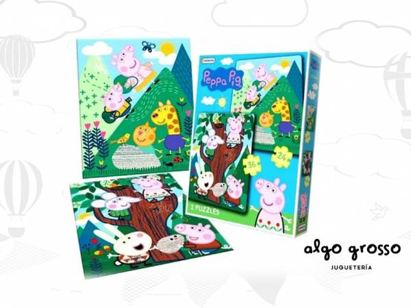 2 PUZZLES DE PEPPA PIG 24 Y 36 PIEZAS art.EPP06352