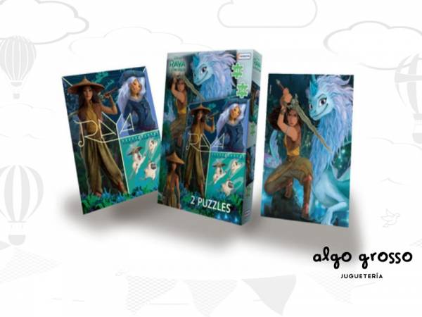 2 PUZZLES DE RAYA Y EL ULTIMO DRAGON 48 Y 56 PIEZAS art.DRY0072