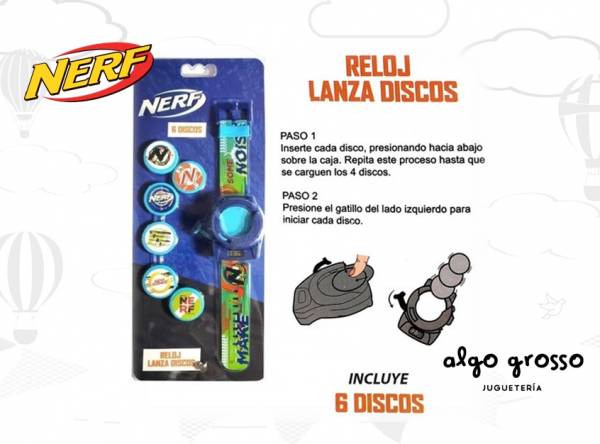 RELOJ NERF LANZA DISCOS art.NER0158