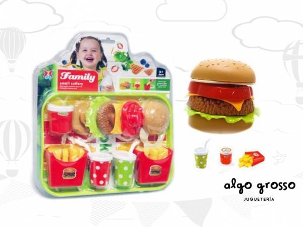 SET HAMBURGUESAS FAST FOOD FAMILY BLISTER art.YK02871/6436